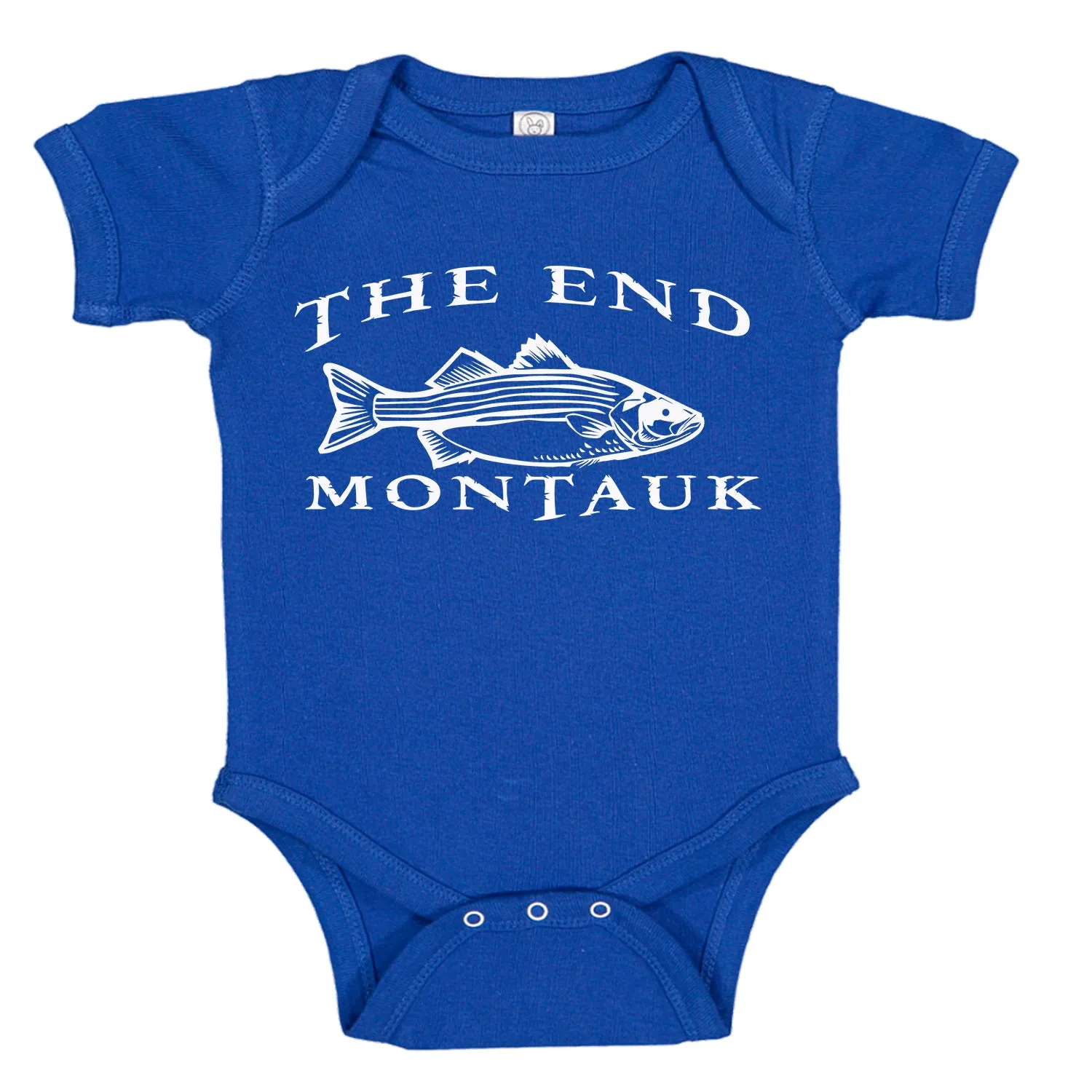 LPG Apparel Co. THE END MONTAUK Bass Fishing Cotton Baby Bodysuit
