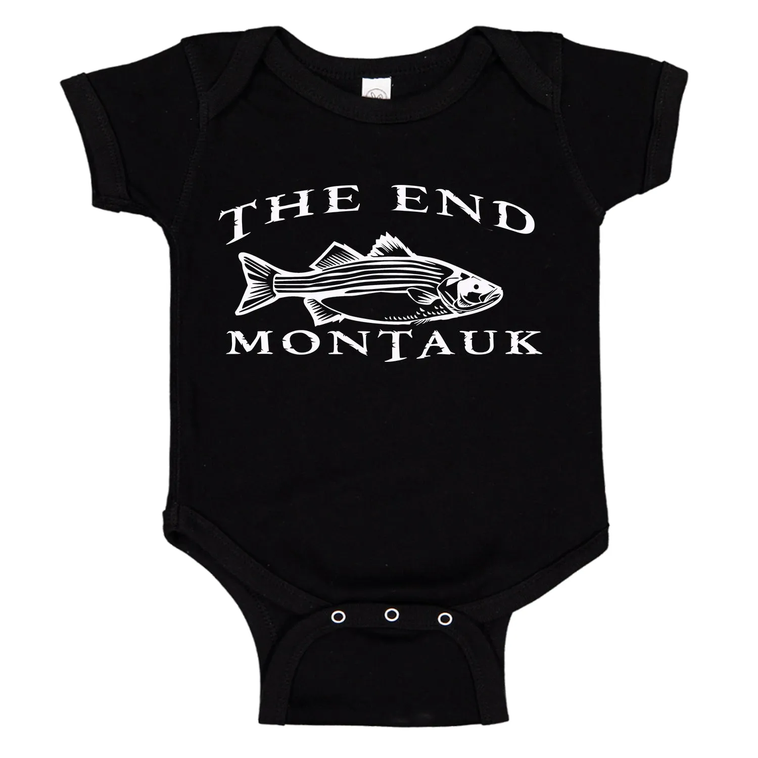 LPG Apparel Co. THE END MONTAUK Bass Fishing Cotton Baby Bodysuit