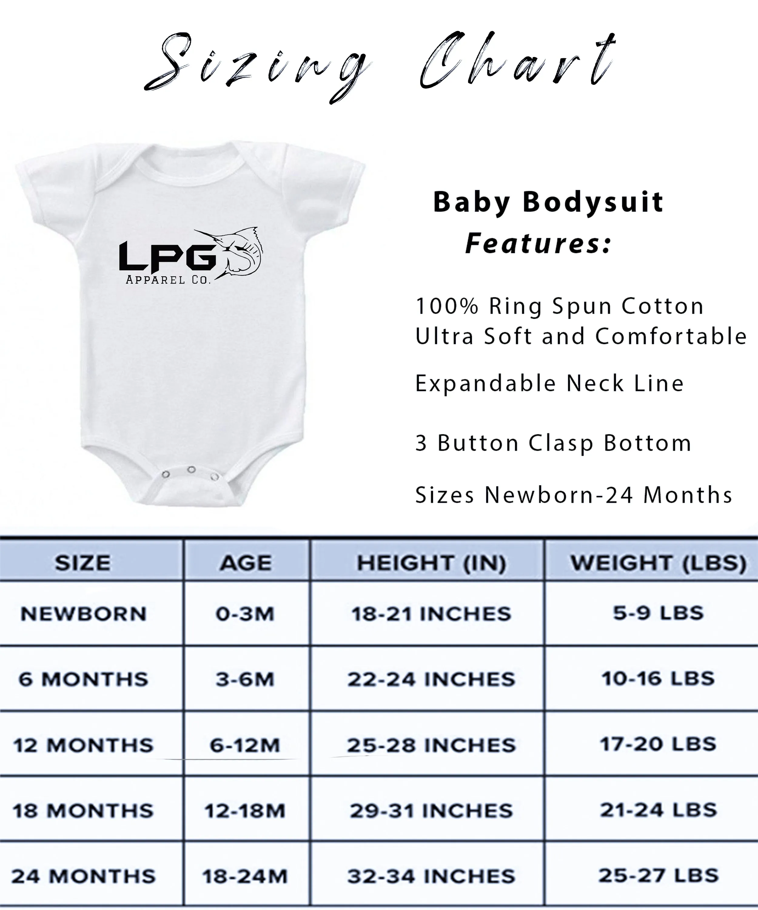 LPG Apparel Co. THE END MONTAUK Bass Fishing Cotton Baby Bodysuit
