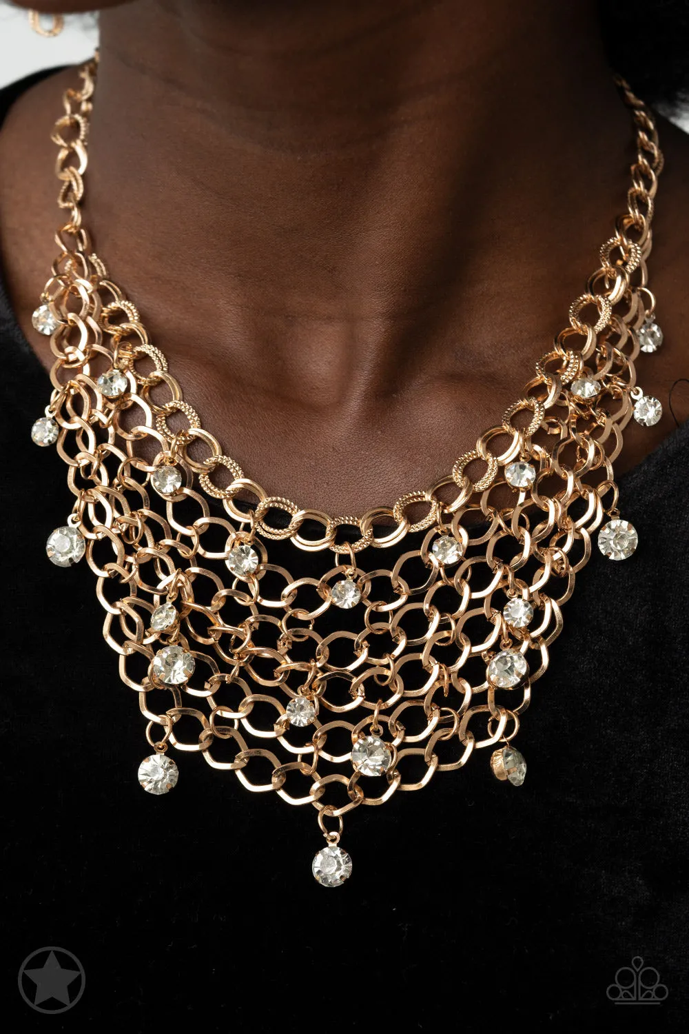 Necklaces Fishing for Compliments - Gold Blockbusters