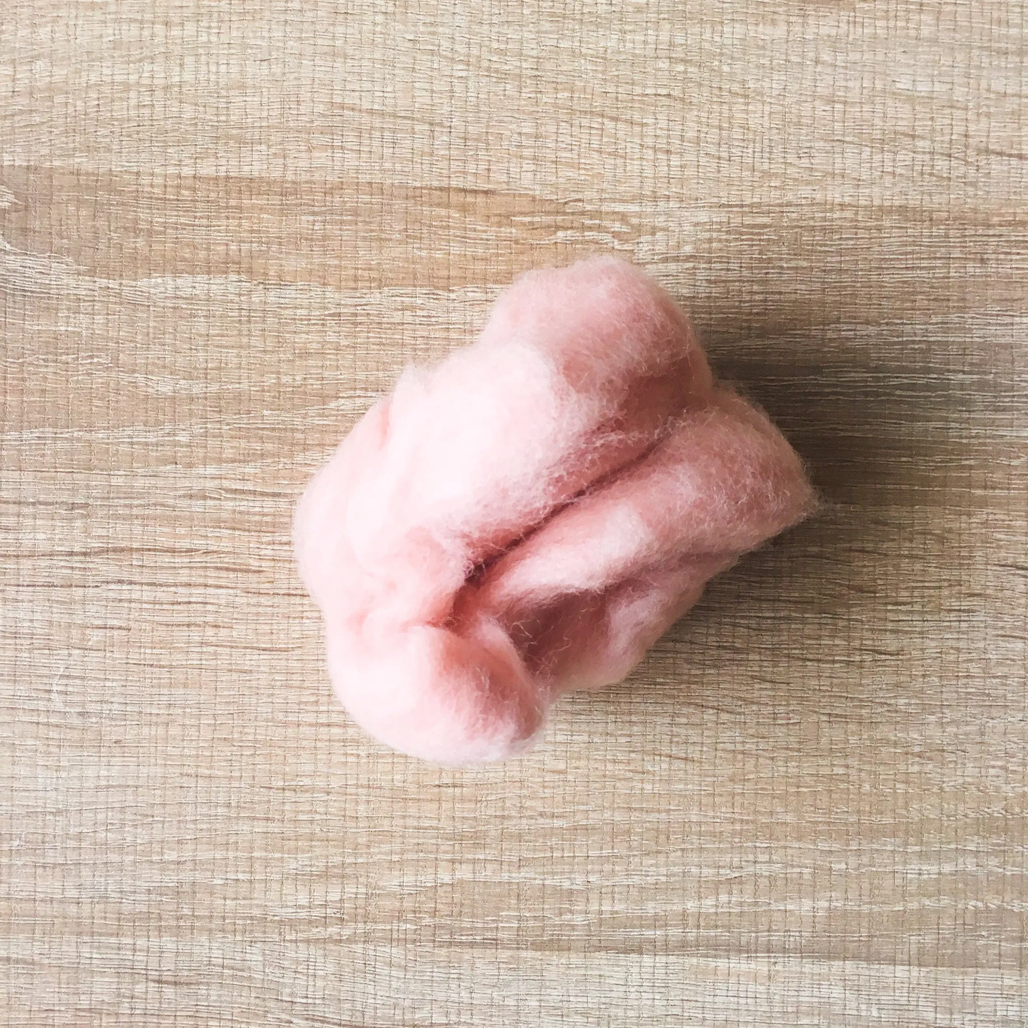 Needle felted wool felting meat pink wool Roving for felting supplies short fabric easy felt