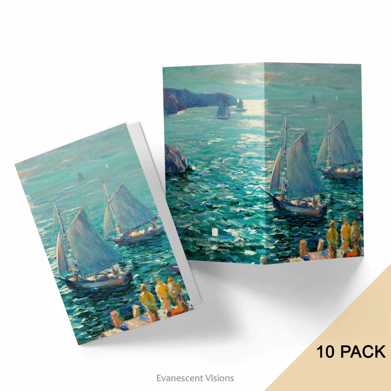 On the Wings of the Morning Nautical Art Notecards, Notelets Pack, Personalised or Blank