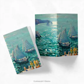 On the Wings of the Morning Nautical Art Notecards, Notelets Pack, Personalised or Blank