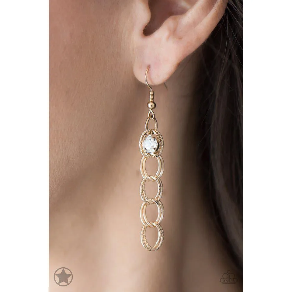 Paparazzi Fishing For Compliments Gold Necklace & Earrings Set