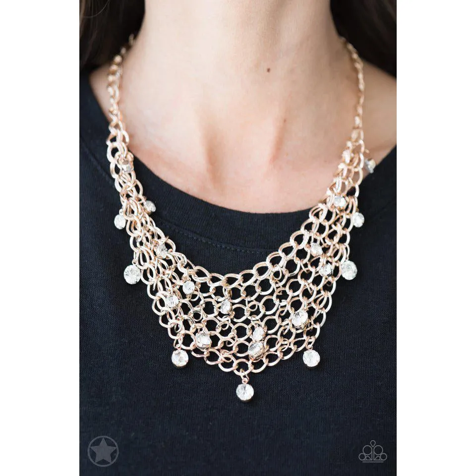 Paparazzi Fishing For Compliments Gold Necklace & Earrings Set