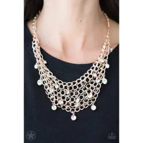 Paparazzi Fishing For Compliments Gold Necklace & Earrings Set