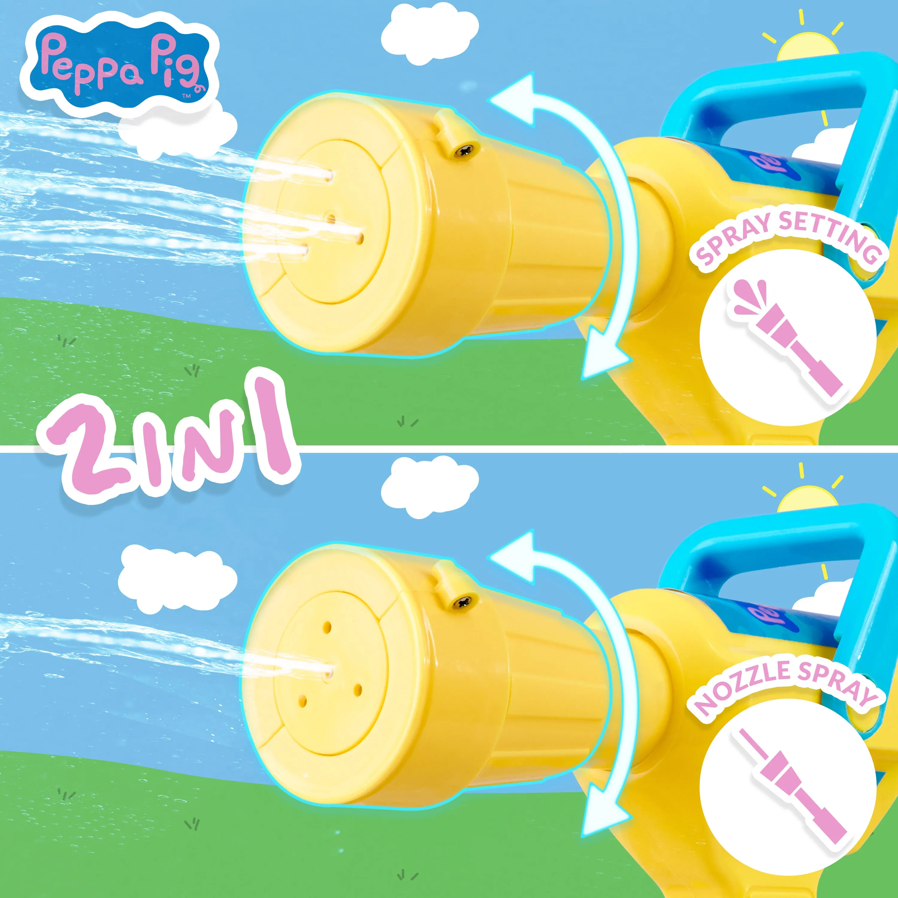 Peppa Pig Water Gun Backpack Kids Outdoor Water Toys