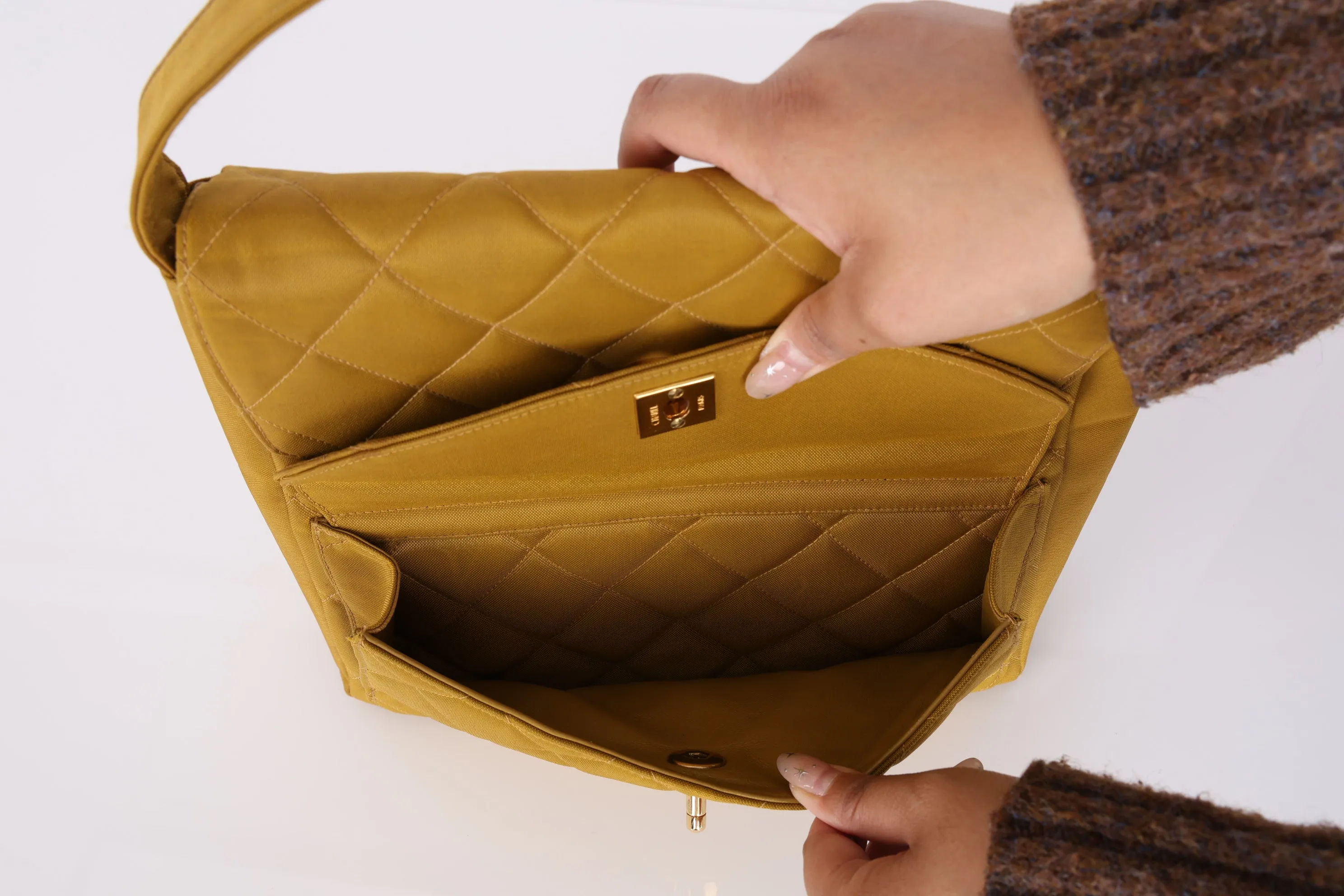 Rare CL 1996 Double Turnlock Shoulder Bag