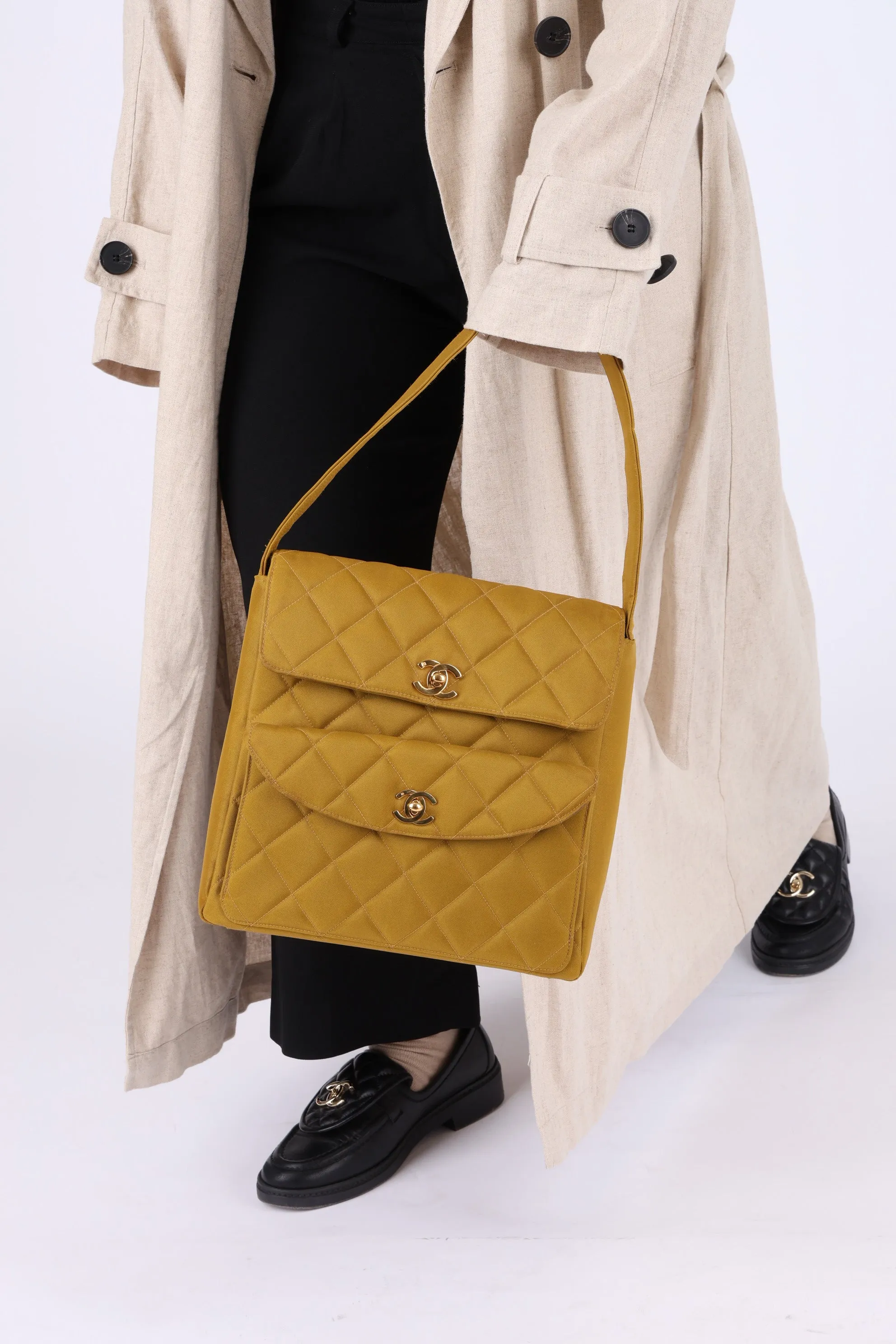 Rare CL 1996 Double Turnlock Shoulder Bag