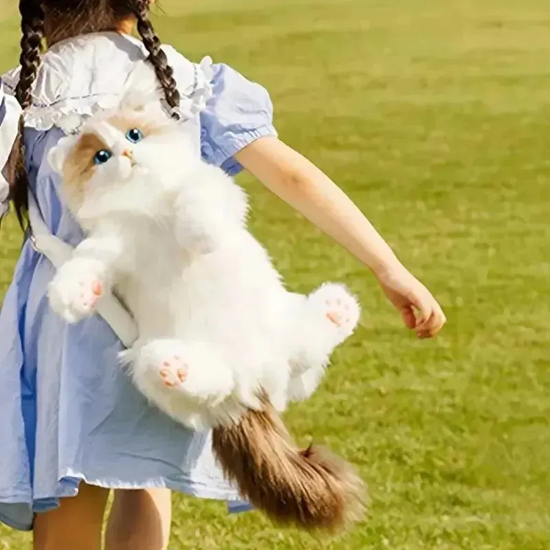 Realistic Mini Cat Shaped Backpack