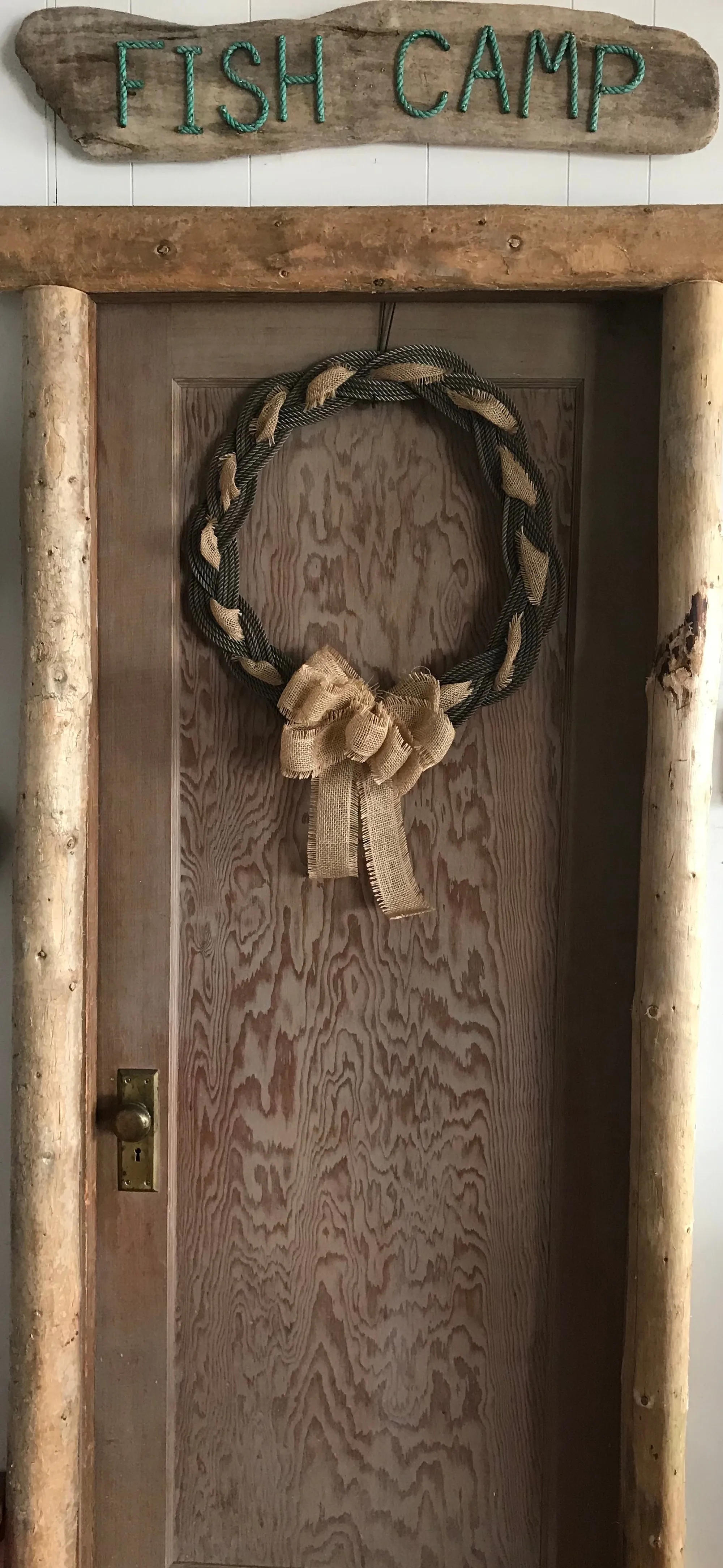 Rope Wreath 24” Diameter- Knotted Recycled Rope-