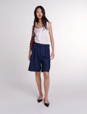 Striped Bermuda shorts