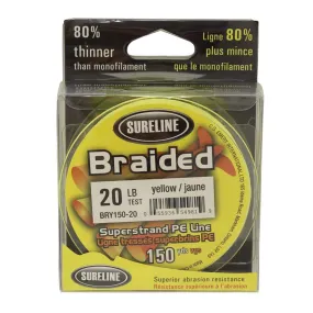 Sureline Yellow Braided Line - 150yds