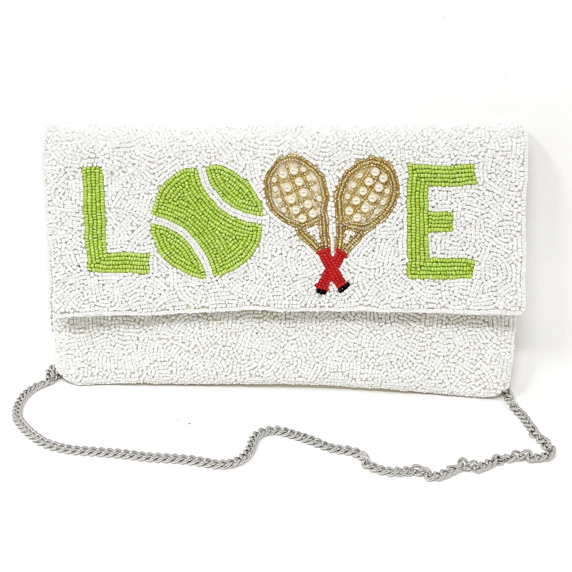 Tennis Beaded Clutch Purse
