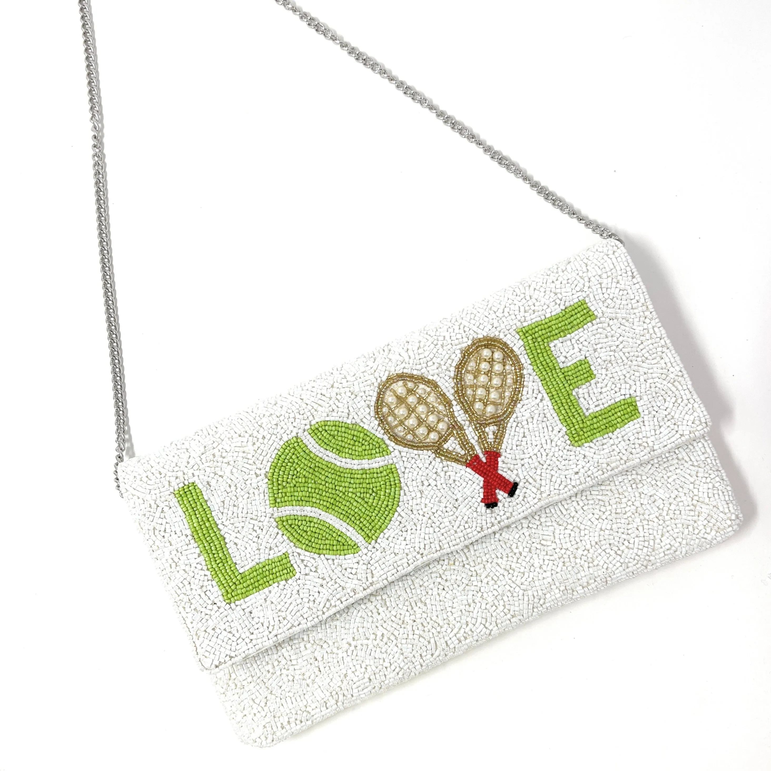 Tennis Beaded Clutch Purse