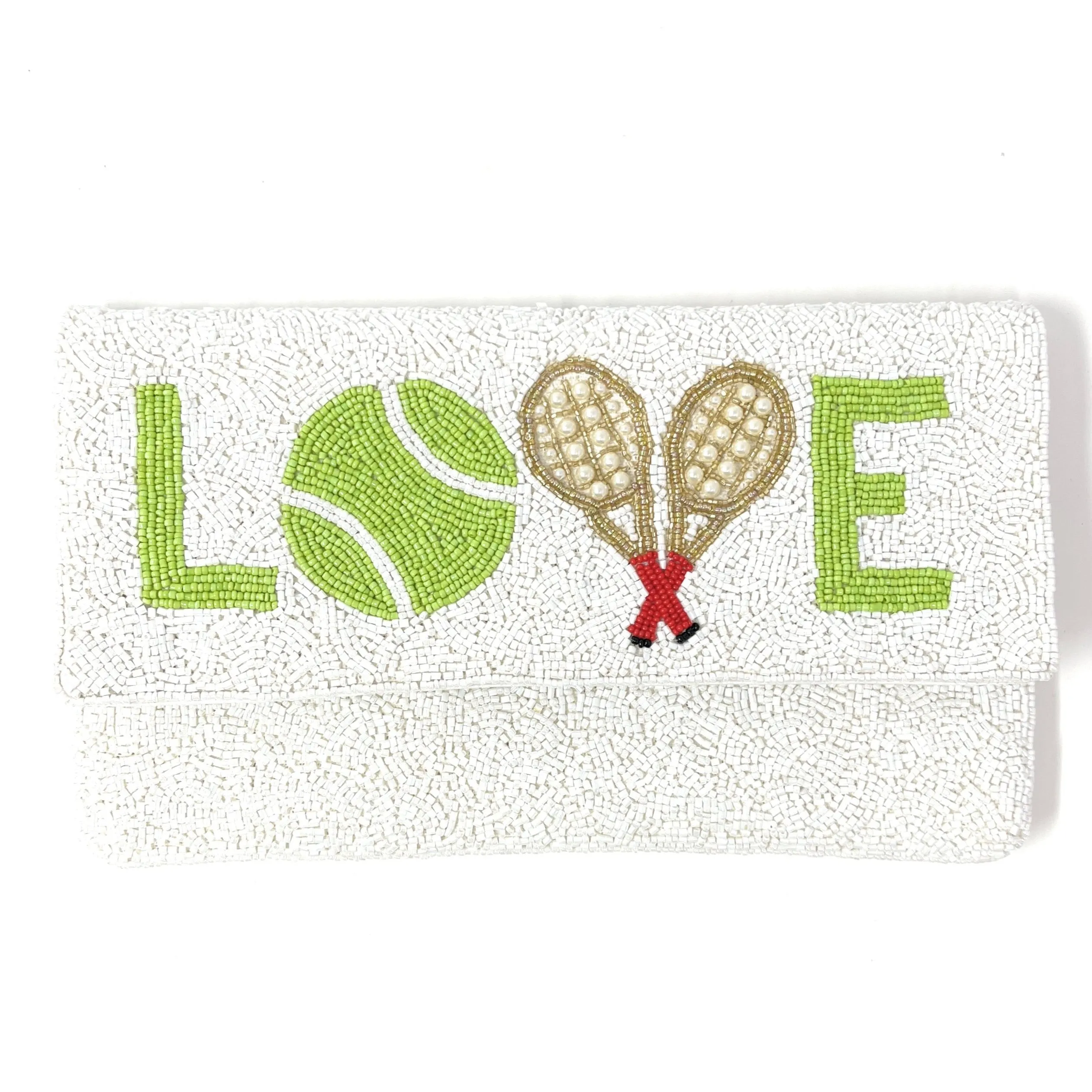 Tennis Beaded Clutch Purse