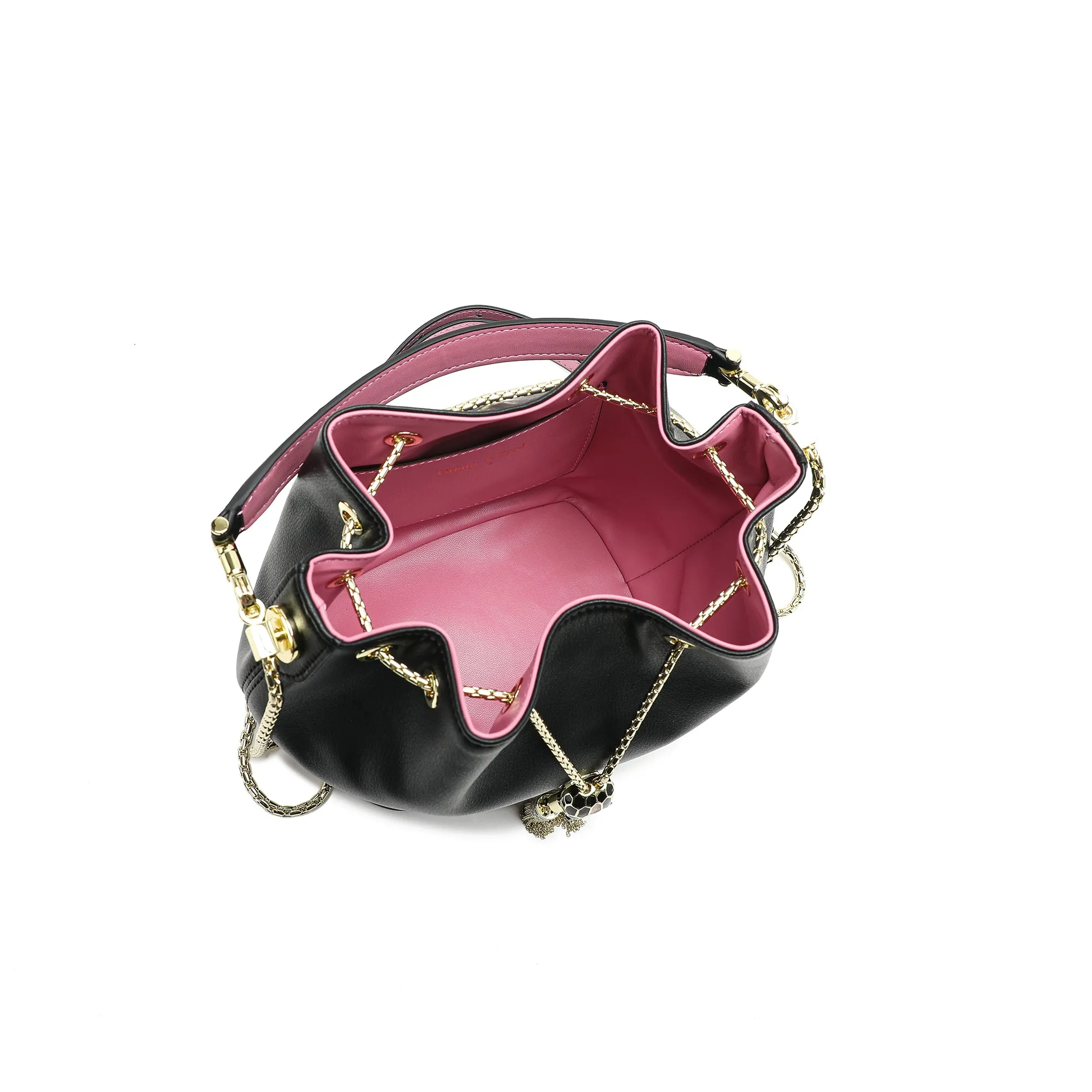 Tiffany & Fred Smooth Leather Drawstring Bag