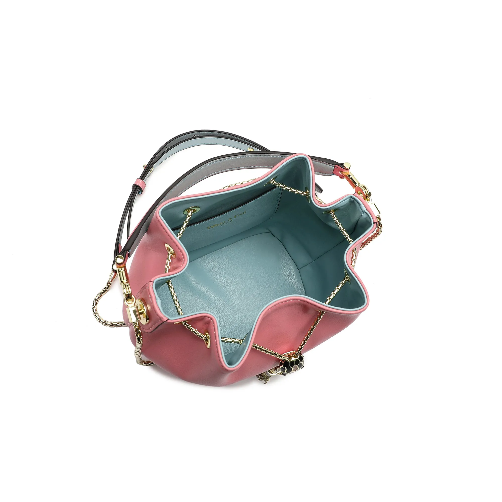 Tiffany & Fred Smooth Leather Drawstring Bag