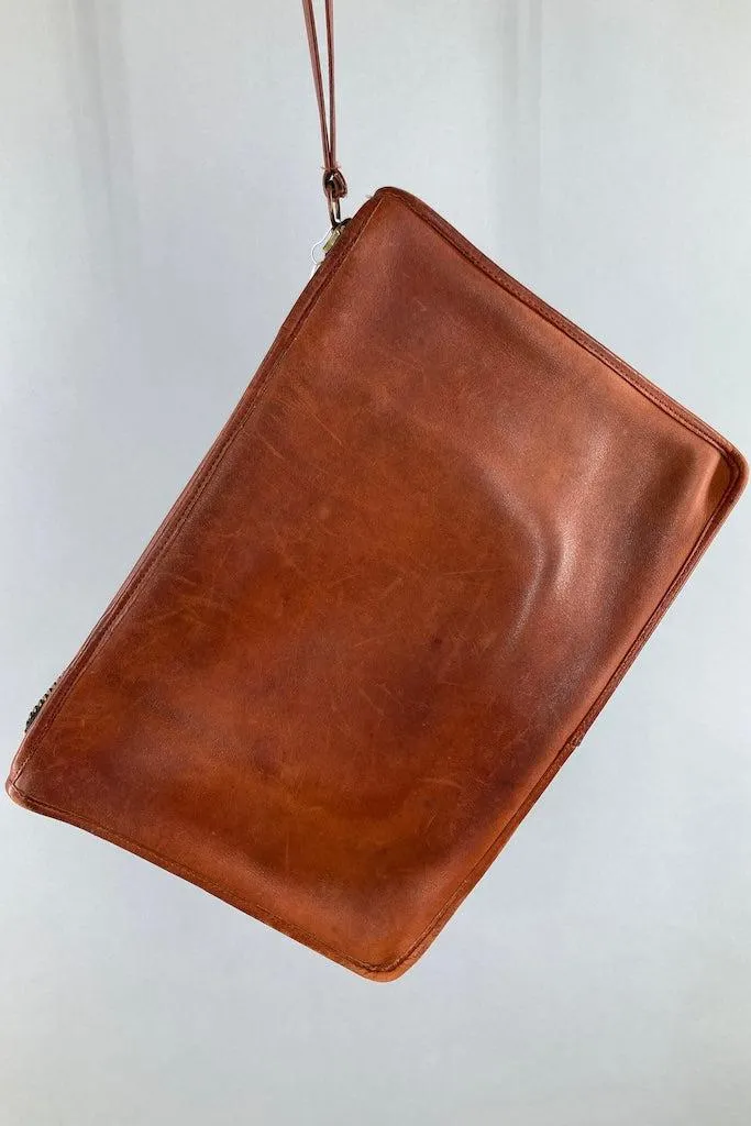 Vintage 1970s Coach Large Slim Clutch Bag