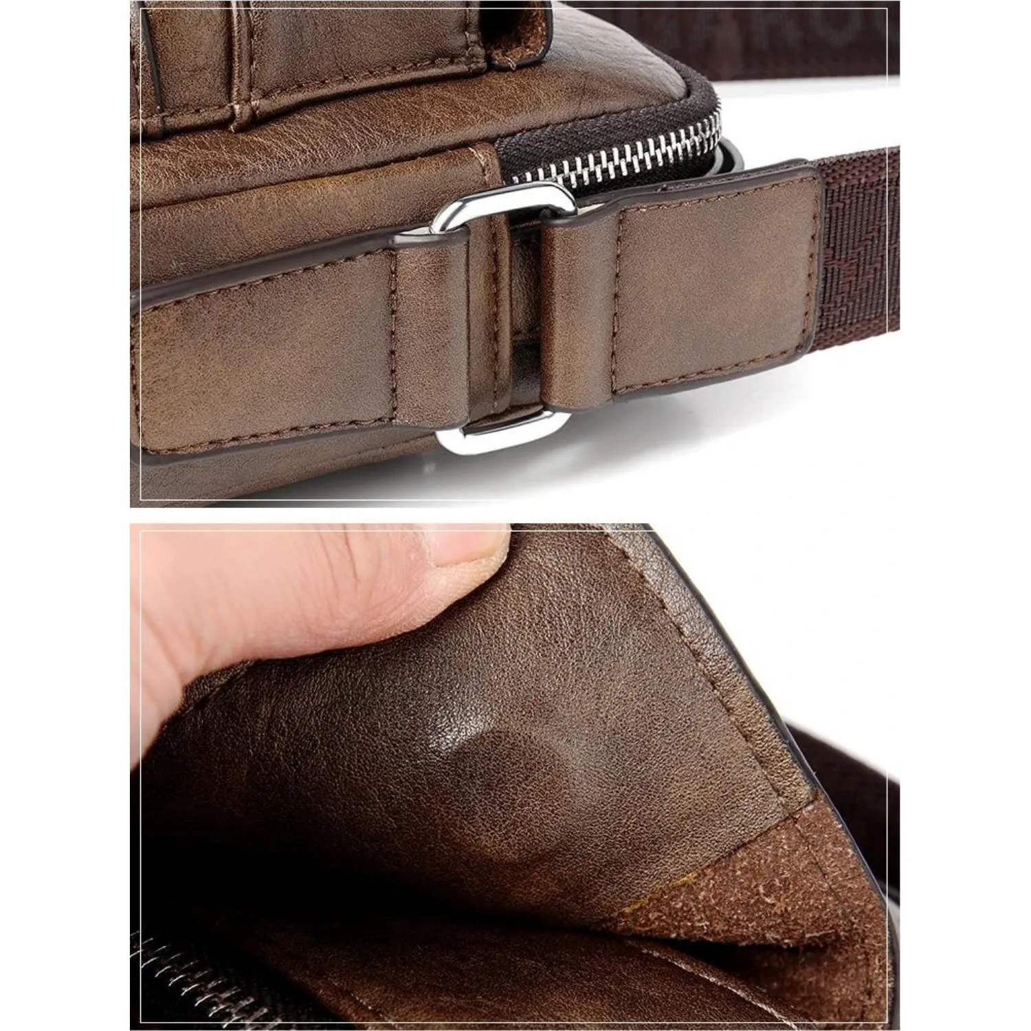 Vintage Leather Sling Bag for Men – Versatile Crossbody Messenger
